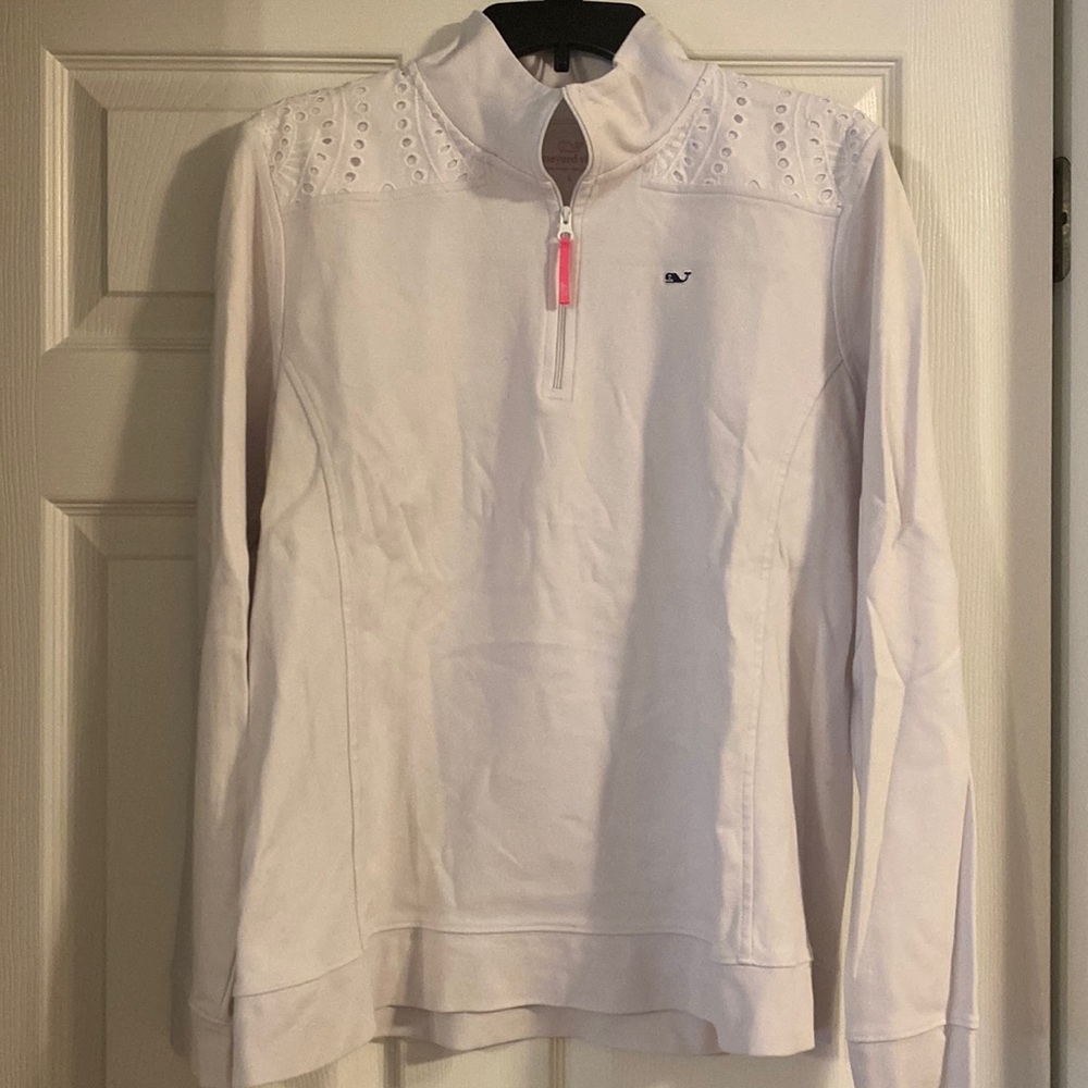 Vineyard Vines White Lace Quarter Zip